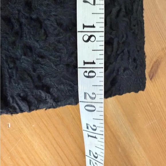 Vintage Persian Curly Lamb Swing Coat Black Round Buttons Short Size M - Picture 12 of 12